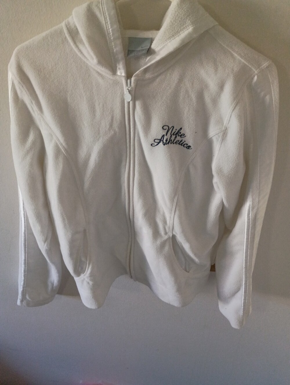 Nike White Women's Full-Zip Bomber Hoodie